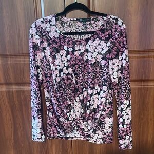 INC brand pink floral blouse. Size S